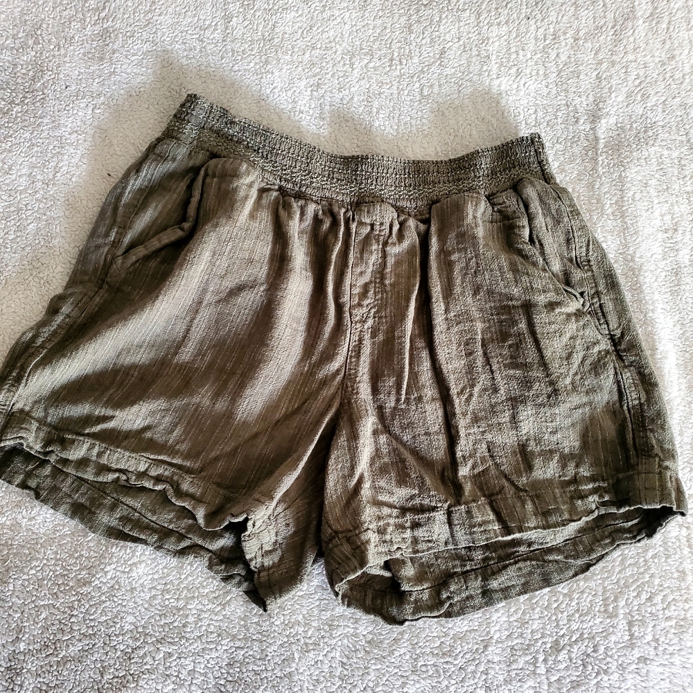 Briggs Olive/Moss‎ Green Shorts Lenin Blend 4 Pockets Summer Casual Breathable